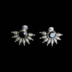 Vintage Tribal Silver Stud Earrings