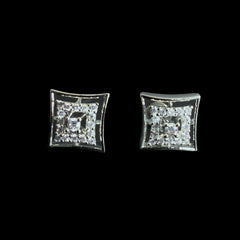 Cz Square Stud Earrings – Timeless Sparkle