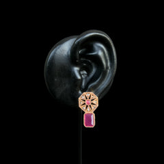 Sculpted Gold-Tone Modern Huggie Hoops