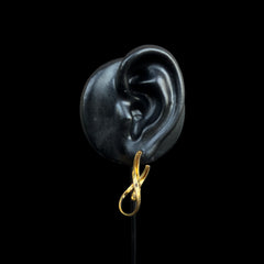 Twisted Dual Hoop Gold Earrings