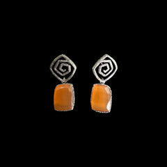 Terracotta Spiral Drop Earrings