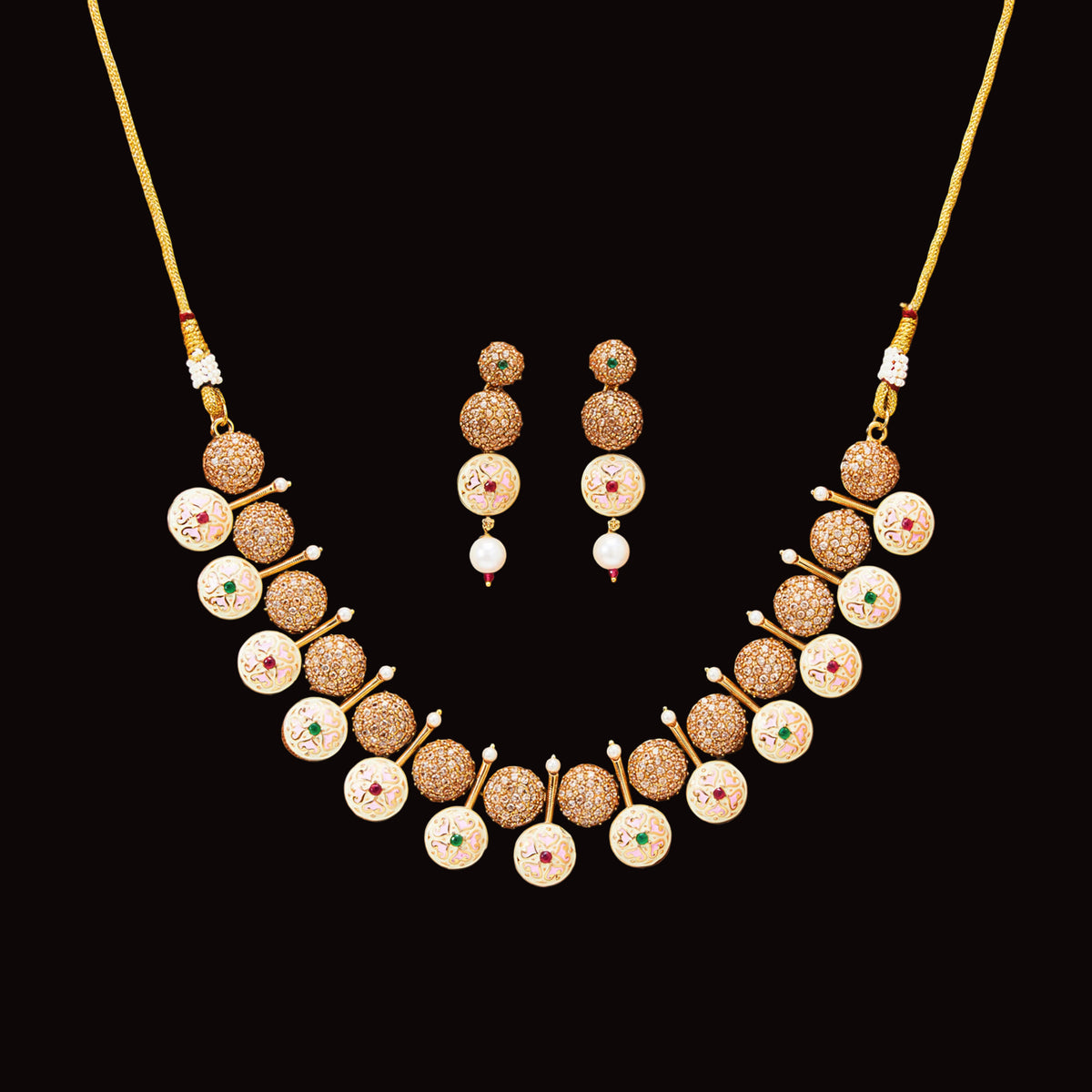 Antique Meenakari Gold Plated Necklace